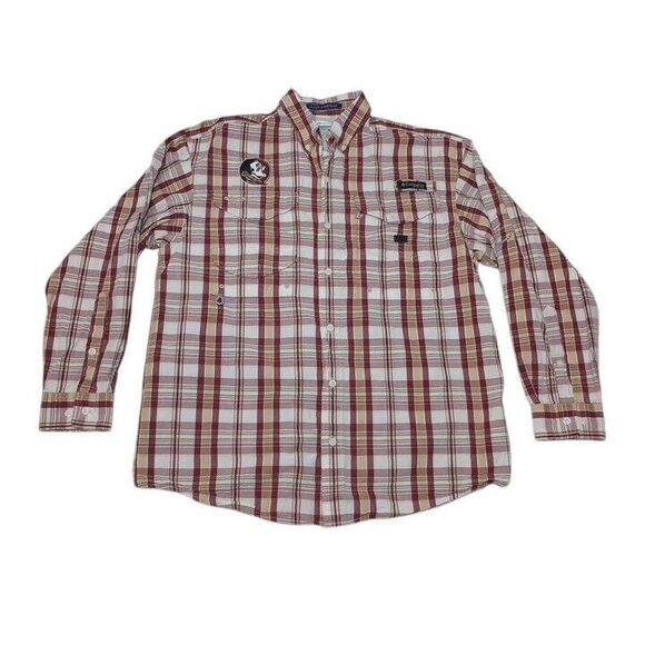 Columbia Men's Small Shirt Florida State Seminoles Button Up Omni-Shade Vented‎ - Picture 1 of 12